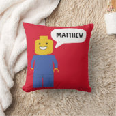 プラスチック玩具建物ブリックマン姿 パーソナライズされた クッション (ブランケット)