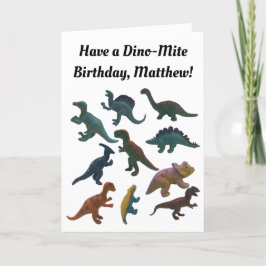 プラスチック玩具恐竜のコラージュカスタム カード