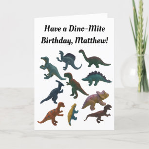 プラスチック玩具恐竜のコラージュカスタム カード