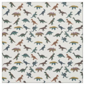 プラスチック玩具恐竜のコラージュ ファブリック (見本)