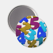 プラスチック玩具番号磁石 マグネット (正面/裏面)