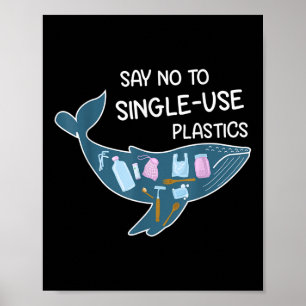 プラスチック環境保護自然にノーと言う ポスター