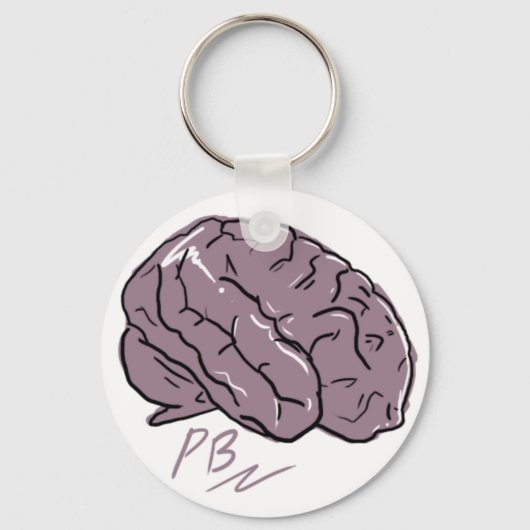 プラスチック脳ロゴキーチェーン キーホルダー (正面)