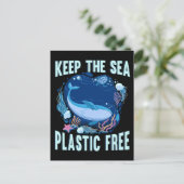 プラスチック自由海気に地動物救助救プラ ポストカード (スタンド正面)