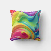 プラスチック虹の流体シェイプ クッション (正面)