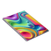プラスチック虹の流体シェイプ ノートブック (右側)