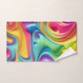 プラスチック虹の流体シェイプ バスタオルセット (ハンドタオル)