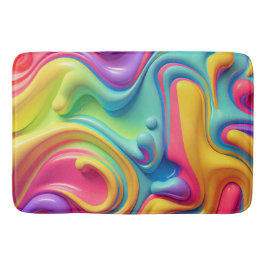 プラスチック虹の流体シェイプ バスマット