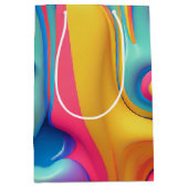 プラスチック虹の流体シェイプ ミディアムペーパーバッグ (正面)