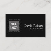 プラスチック製カスタム外科医ロゴプレーン黒QRコード 名刺 (正面)