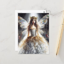 プラスチック製ファッションショードレスを着た妖精