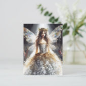 プラスチック製ファッションショードレスを着た妖精 ポストカード (スタンド正面)