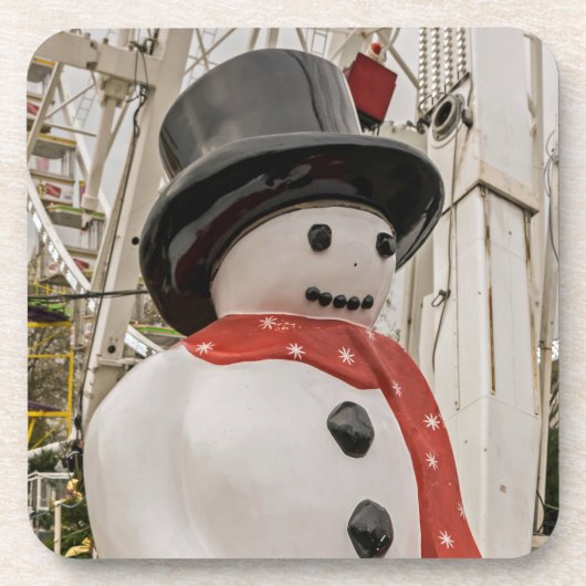 プラスチック雪だるまビューコースター コースター (正面)