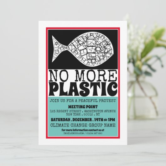 プラスチック魚,気候変動の会議ポイント 招待状 (スタンド正面)