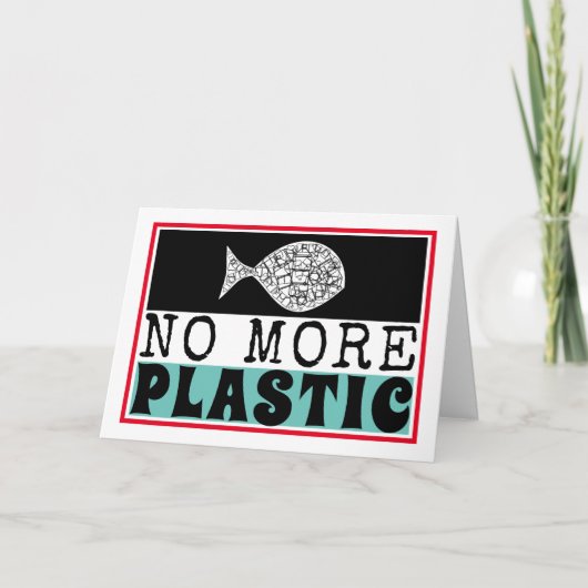 プラスチック魚、気候変動 カード (正面)