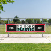 プラスチック魚、気候変動 横断幕 (インサイチュ)