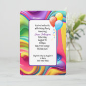 プラスチック サイケデリック バースデー インビテ 招待状 (スタンド正面)