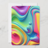 プラスチック サイケデリック バースデー インビテ 招待状 (裏面)