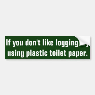 プラスチックtoileを使用して試みを記録することを好まなければ バンパーステッカー