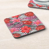 プラスティックコースタートロピカルパーム コースター (左側)