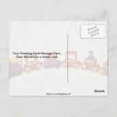 プラスティックトレインセット子供へ玩具 ポストカード (裏面)