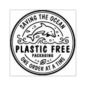 プラスティックフリー包装 | イルカ Save The Ocean ラバースタンプ (インプリント)