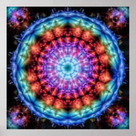 プラスマゴリアサイケデリック絞り染めマンダラ ポスター