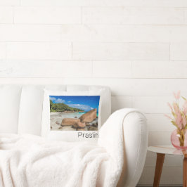 プラスリンセーシェルズアイランドアンセラツィオビーチギフト クッション