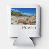 プラスリンセーシェルズアイランドアンセラツィオビーチギフト 缶クーラー (裏面)