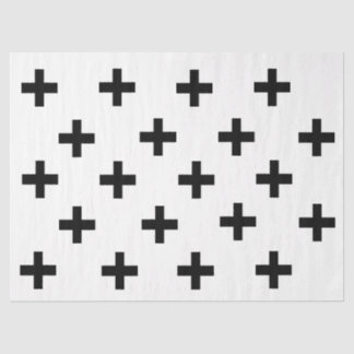 プラス符号プリントモダンティッシュペーパー 薄葉紙