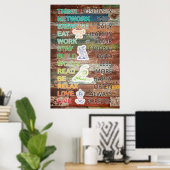 プラス考えのポスター装飾 ポスター (ホームオフィス)