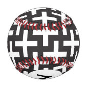 プラス記号で作られたモノグラムA&Wパターン 野球ボール (裏面)