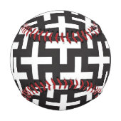 プラス記号で作られたモノグラムA&Wパターン 野球ボール (正面)