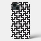 プラス記号で作られたb&wパターン Case-Mate iPhoneケース (裏面)
