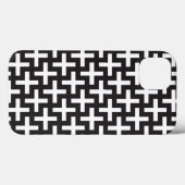 プラス記号で作られたb&wパターン Case-Mate iPhoneケース (裏面 (横))