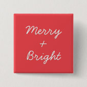 プラス記号Math Umous +明るいメリークリスマス 缶バッジ (正面)