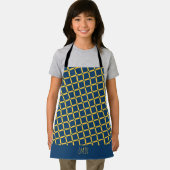 プラス青の黄色のパタミニマルーン エプロン (インサイチュ)