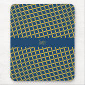 プラス青の黄色のパタミニマルーン マウスパッド (正面)