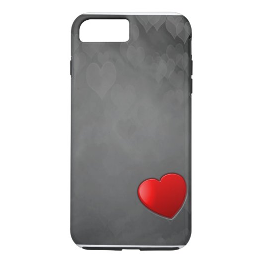 プラスiPhone 7堅い-ハート Case-Mate iPhoneケース (裏面)