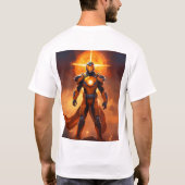 プラズマパワー:汗シャツの中でヒーローを解放 Tシャツ (裏面)