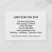 プラズマ淡い色の花びらプロフェッショナル3.5インチx 2.5インチ 名刺 (裏面)