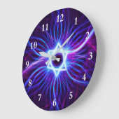 プラズマ魔法 ラージ壁時計 (傾斜)