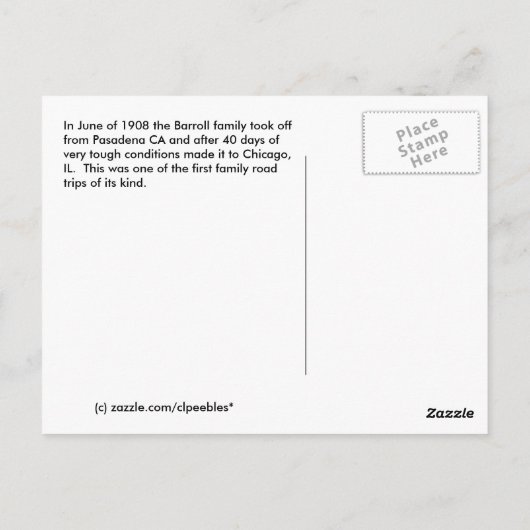 プラセビルCA 1908 ポストカード (裏面)