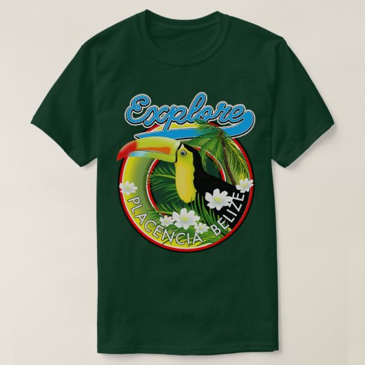 プラセンシアベリーズ旅行を探索 Tシャツ (デザイン正面)