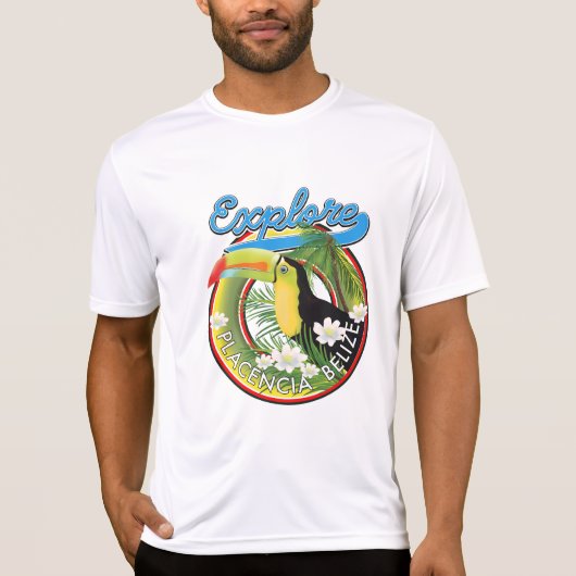プラセンシア・ベリーズの旅ロゴを探索 Tシャツ (正面)