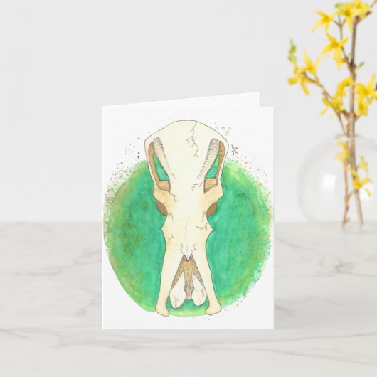 プラタイプススカル カード (黄色い花)