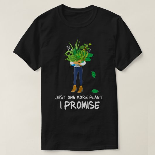 プラタホおもしろいリック庭師I P植物を1つだけ追加 Tシャツ (デザイン正面)