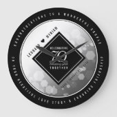 プラチエレガントナ70結婚周年 ラージ壁時計 (正面)