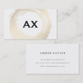 プラチエレガントフェイクナブラシ付きモノグラム 名刺 (正面/裏面)