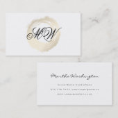 プラチエレガントフェイクファンシーナブラシ付きモノグラム 名刺 (正面/裏面)